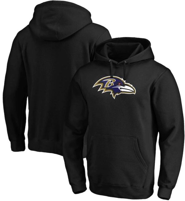 Baltimore Ravens Hoodie Team Logo Pullover - Black