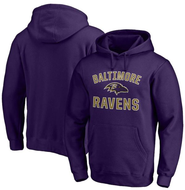 Baltimore Ravens Hoodie Victory Arch Team Pullover - Purple