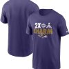 Baltimore Ravens T-Shirt Nike Hometown Collection 2x Super Bowl Champions - Purple