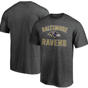 Baltimore Ravens T-Shirt Victory Arch - Heathered Charcoal