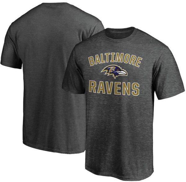 Baltimore Ravens T-Shirt Victory Arch - Heathered Charcoal